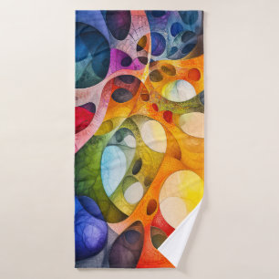 Vibrant Fractal Art Bath Towel