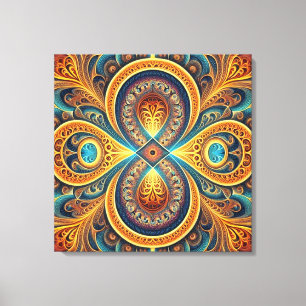 Vibrant Fractal Art Canvas Print
