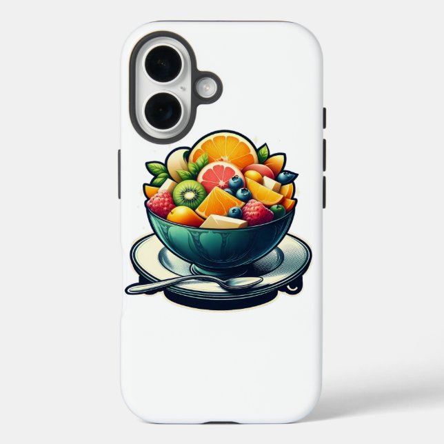 Vibrant Fruit Bowl Illustration Iphone Case (Back)