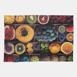 Vibrant Fruit Display  Tea Towel