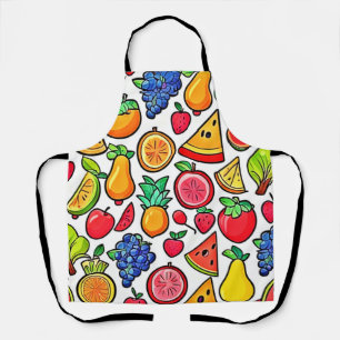 Vibrant Fruit Pattern Apron