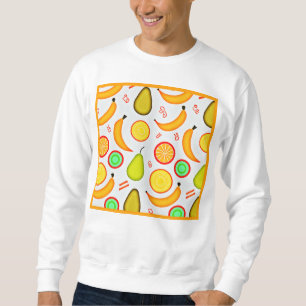 Vibrant Fruity Kaleidoscope Pattern Sweatshirt