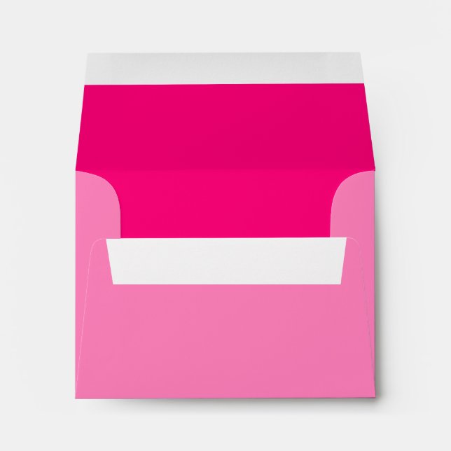 Vibrant Fuchsia Hot Pink Custom Friendly Decor Envelope (Back (Bottom))
