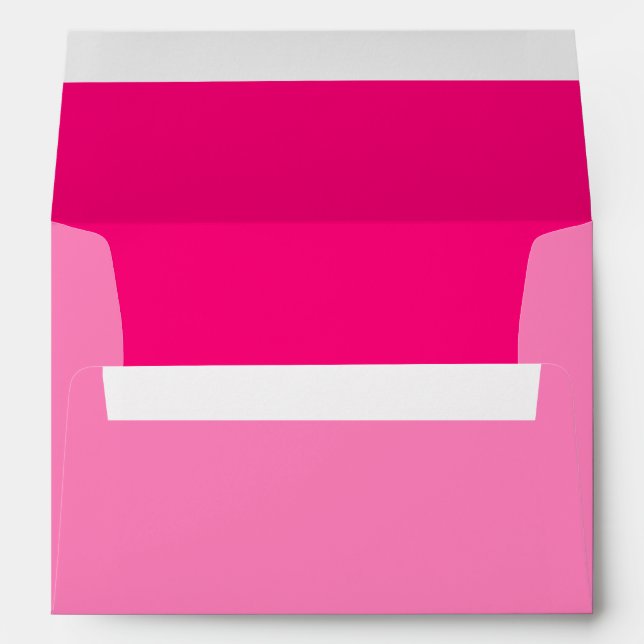 Vibrant Fuchsia Hot Pink Custom Friendly Decor Envelope (Back (Bottom))