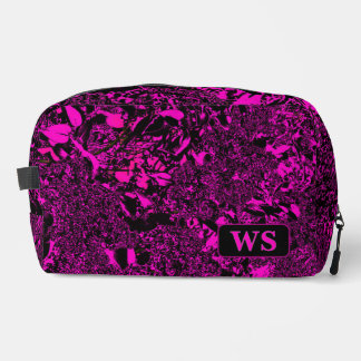 Vibrant Fuchsia Monogram Toiletry Bag
