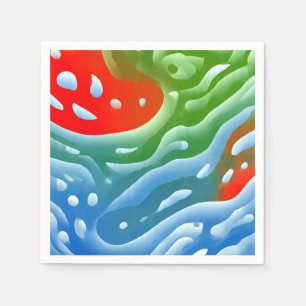 Vibrant Fusion, multicolor Artistic Party Paper P Napkin