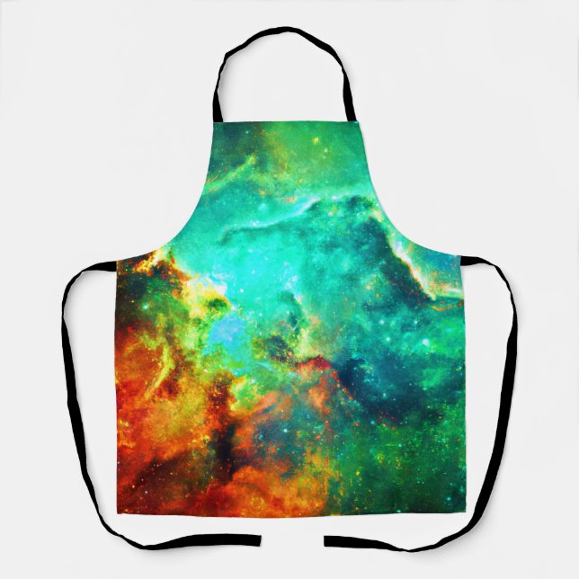 Vibrant Galaxy Canvas Art Apron (Front)