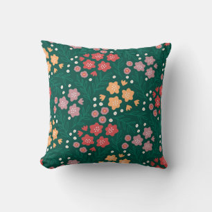 Vibrant Garden Blossoms Cushion