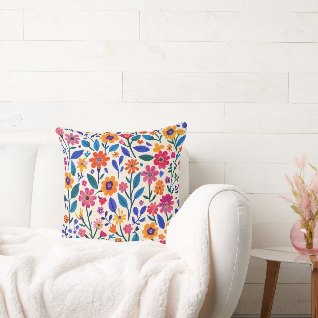Vibrant Garden Glow 20x20 Throw Pillow (Couch)