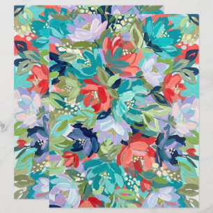 Vibrant Garden Symphony Scrapbook Paper