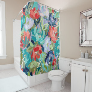 Vibrant Garden Symphony Shower Curtain