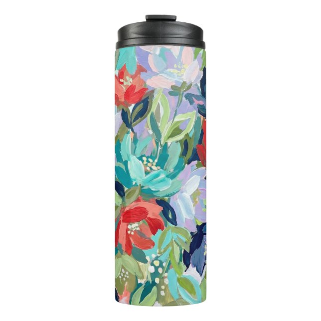Vibrant Garden Symphony Thermal Tumbler (Front)