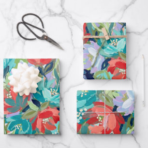 Vibrant Garden Symphony Wrapping Paper Sheet