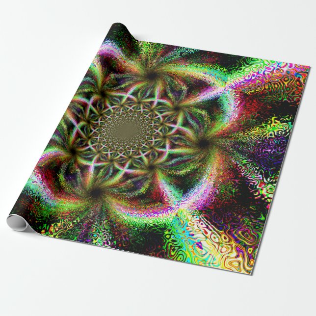Vibrant Gaze Polar Wrapping Paper (Unrolled)