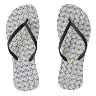 Vibrant Gemstone Art Pattern in Jewel Colours Jandals