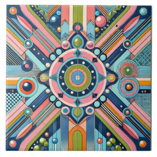 Vibrant Gen Z Geometric Tile