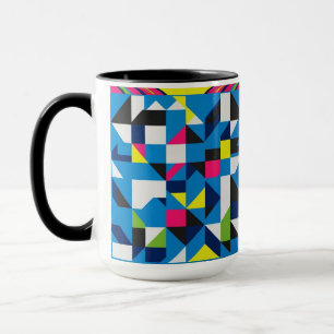 Vibrant Geometric Abstract Combo Mug 15 oz– Modern