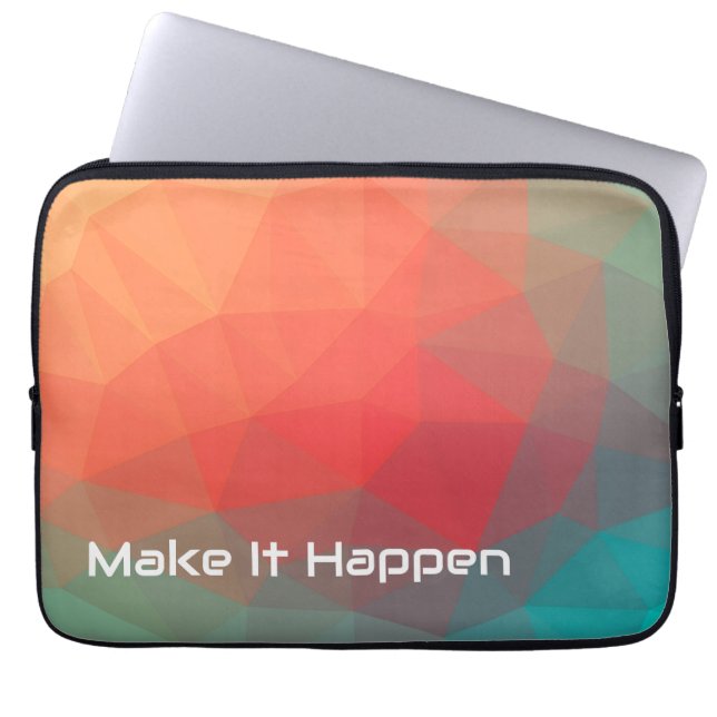 Vibrant Geometric Abstract Custom Quote Laptop Sle Sleeve (Front)