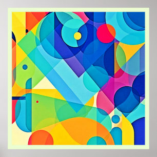 Vibrant Geometric Abstract Poster