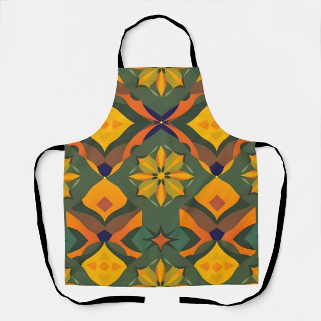 Vibrant Geometric Apron - Bold Home Decor (Front)