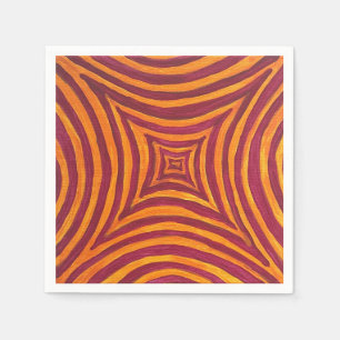 Vibrant Geometric Art Fabric Napkin