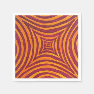 Vibrant Geometric Art Fabric Napkin