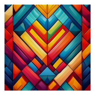 Vibrant Geometric Art – Modern Abstract Design Poster