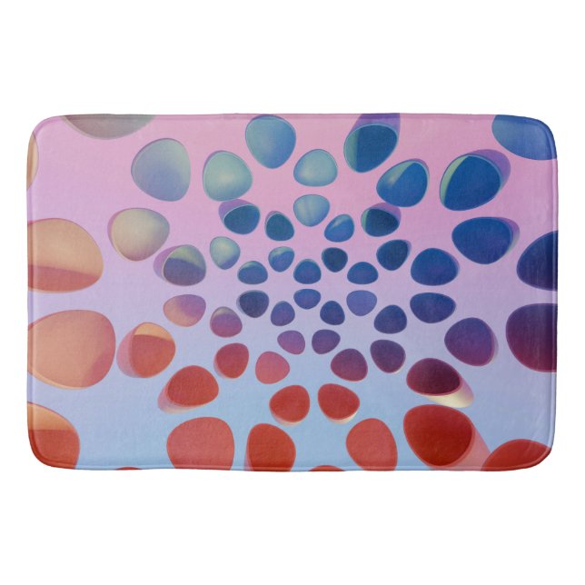 Vibrant Geometric Bath Mat - Bold & Artistic  (Front)