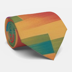 Vibrant Geometric Color Block Neck Tie