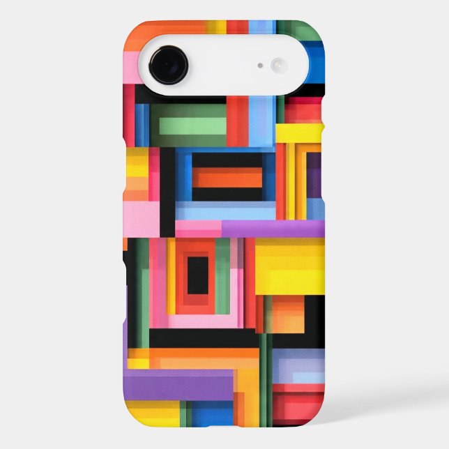 Vibrant Geometric Color Blocks (Back)