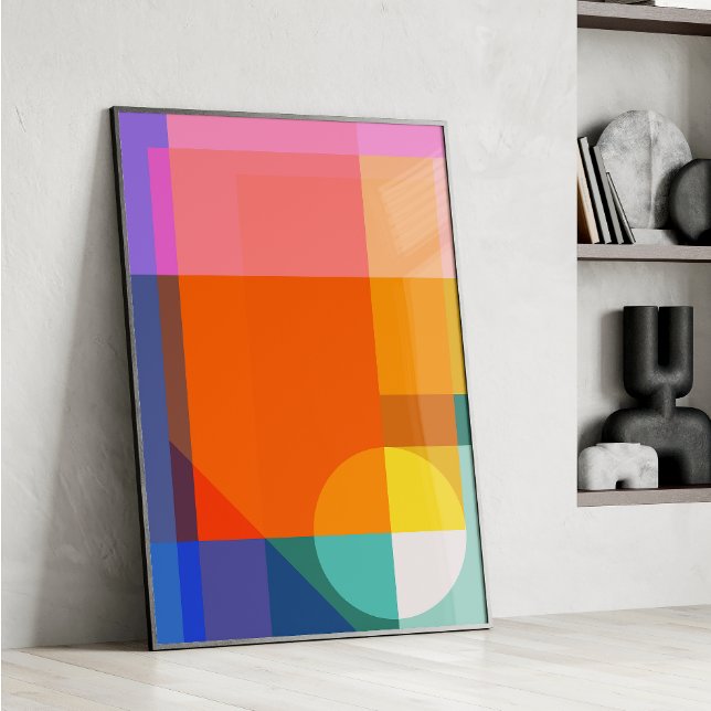 Vibrant Geometric Colour Block Modern Abstract Art Poster (Creator Uploaded)