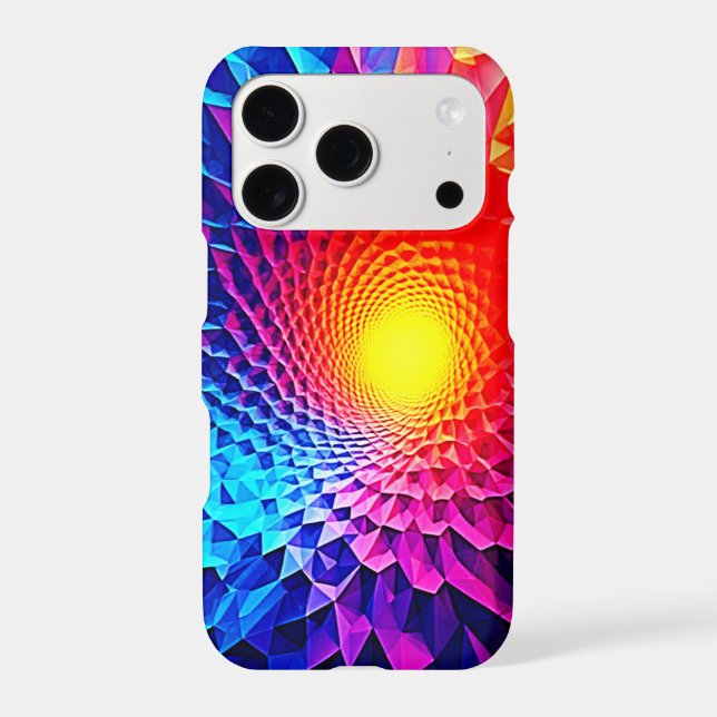 Vibrant Geometric Energy Vortex Art (Back)