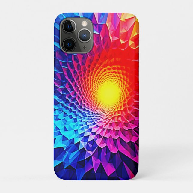Vibrant Geometric Energy Vortex Art Case-Mate iPhone Case (Back)