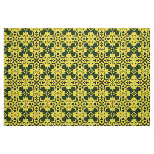 Vibrant Geometric Floral Design Fabric