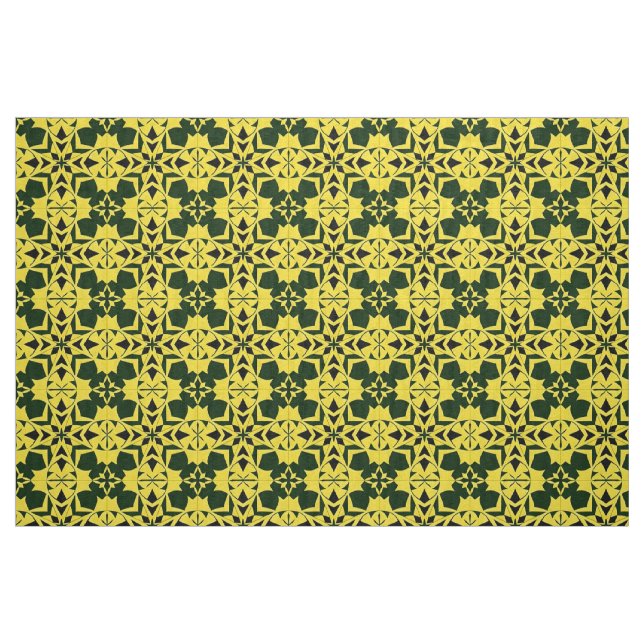 Vibrant Geometric Floral Design Fabric (Fat Quarter)