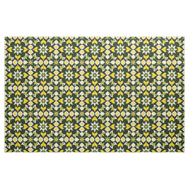 Vibrant Geometric Floral Design Fabric (Fat Quarter)