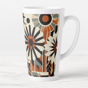 Vibrant Geometric Garden Latte Mug