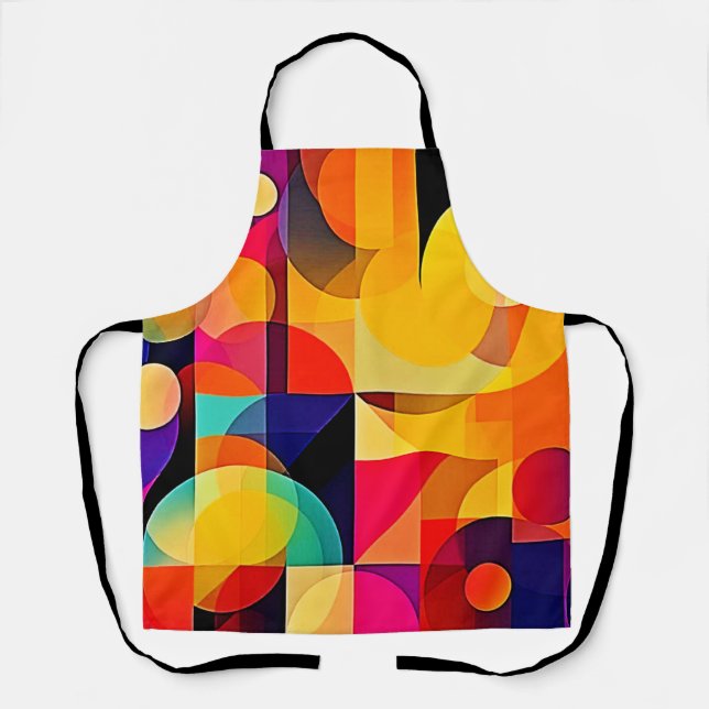 Vibrant Geometric Harmony Apron (Front)