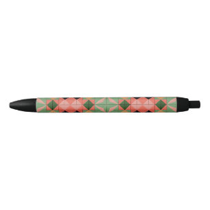 🔷 Vibrant Geometric Harmony – Symmetrical Colour Black Ink Pen