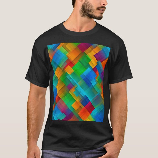 Vibrant Geometric Harmony T-Shirt (Front)