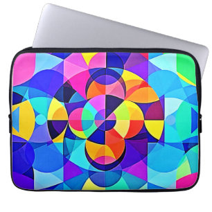 Vibrant Geometric Joy Laptop Sleeve