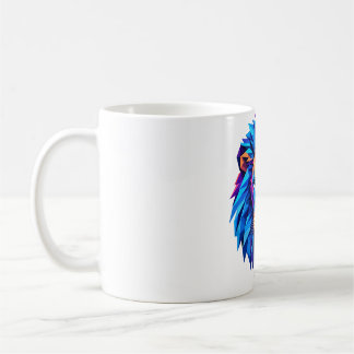 Vibrant Geometric Lion Art T-Shirt Coffee Mug