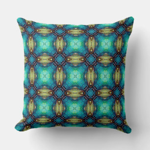 Vibrant Geometric Pattern Mediteranean Inspired Cushion