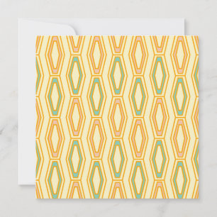 Vibrant geometric pattern with hexagonal shapes thank you card
