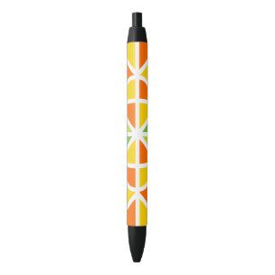 Vibrant Geometric Sunburst Abstract Art Black Ink Pen