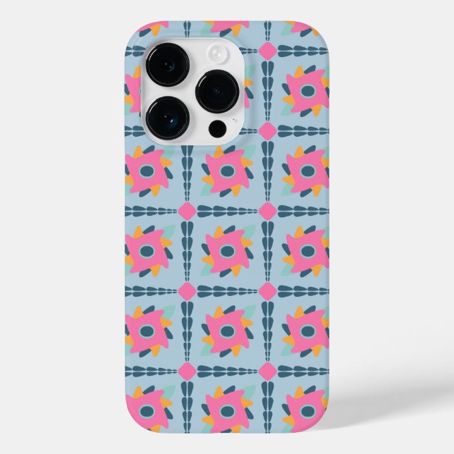 Vibrant Geometric Tile Design Case-Mate iPhone Case (Back)
