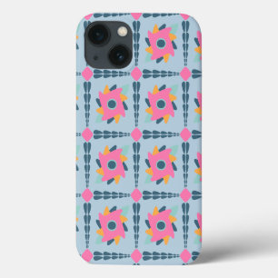 Vibrant Geometric Tile Design iPhone 13 Case
