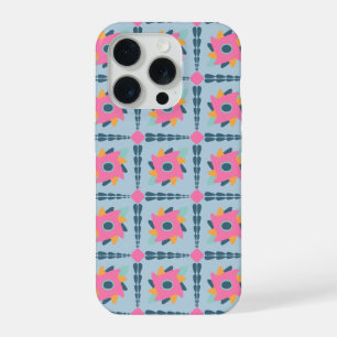 Vibrant Geometric Tile Design iPhone 15 Pro Case