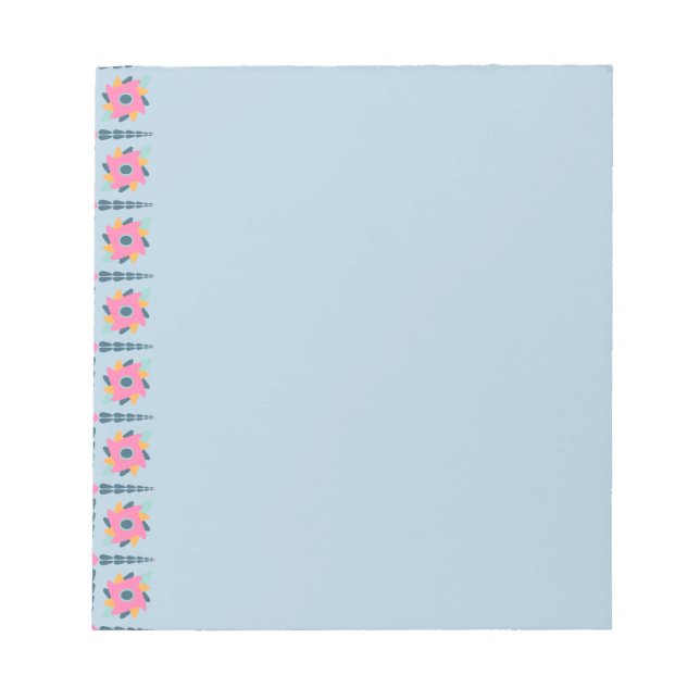 Vibrant Geometric Tile Design Notepad (Front)