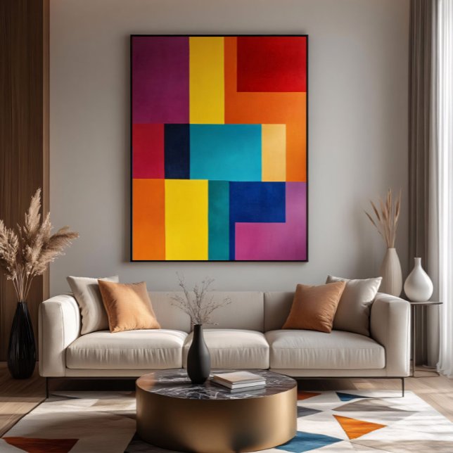 Vibrant Geometry Canvas Print (Creator Uploaded)